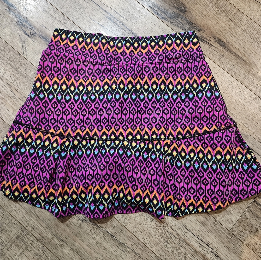 Dona Jo Skort Pull On Golf Skirt Pickleball Tennis Size M/L Size 2 Multicolor - Picture 6 of 6